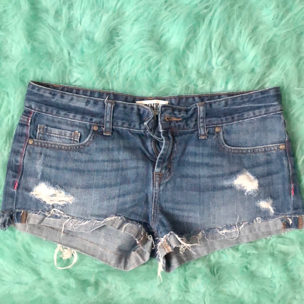 PINK jean shorts